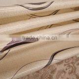 100% Polyester Curtain Glossy Black Out With Hot Stamping Silver Print Flocking Grommet Curtain Panel thumbnail-3