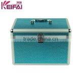 Multi Purpose Aquamarine Grid Pattern Lacquer Box Of Jewelry thumbnail-4