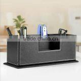 Chinese Factories Wholesale Storage Boxes, Luxury Leather Office Storage Box, Black Pen Container