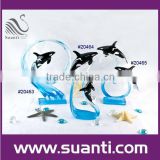 Wholesale resin cute whale animal home decoration product