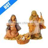 5 Inch 3 Pieces Handmade Painted Resin Holy Family Nativity Scene thumbnail-1