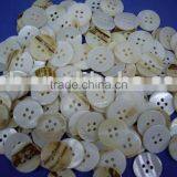 White Mother of Pearl/MOP Shell Skin-back Buttons--4 Holes