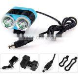 Dark Night K2C Bicycle Accessories Light 2 x XML-T6 LED Aluminum Bike Headlights Taillight Lamp - 2400LM 3 Modes 7000K thumbnail-2