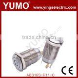 Hot Sale ABS16S-P11-C 8mm 12mm 16mm 19mm 22mm 25mm IP67 Momentary 3-250VDC/AC Metal Push Button Led Push Button Light thumbnail-1