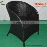 Outdoor Furniture Black PE Rattan Armchair thumbnail-1