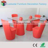 Rechargeable Battery Operated Led Dining Table and Chair With Color Change thumbnail-5
