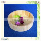 Professional Factory Round Delicate Original Color Pine Wooden Tray thumbnail-1