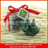 Christmas Color Dark Green Red Bell Shaped Candles Wholesale