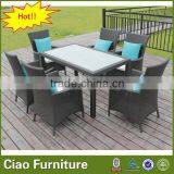 Restaurant Furniture 6 Seater Rattan Dining Set thumbnail-1