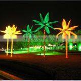 Home Garden Decorative 16.5ft Height Outdoor Artificial Green Flashing LED Solar Lighted up Date Palm Trees With Bark EDS06 1415 thumbnail-4