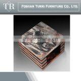 Antique Marble Top End Table Small Coffee Table for Living Room Furniture thumbnail-2