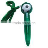 New Plastic Ball Pen With Soccer and Lanyard thumbnail-1