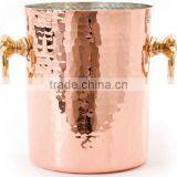 copper plated hammerred wine buckets