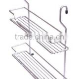 2-tier bath rack wall-mounted 2 tier bath storage rack bath shelf metal bath rack wire bath rack