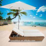 2016 Updated Double Rattan/wicker Daybed With Wheels WYHS-D055, Wicker Furniture/Garden Patio Furniture/outdoor Furniture. thumbnail-2