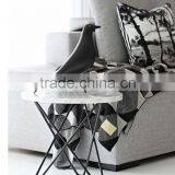 Cooper Metal Stainless Steel Frame With Glass-top Round End Table for the Living Room thumbnail-2