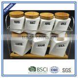 Porcelain Ceramic Storage Jar With Lid thumbnail-1