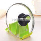 Wave Shape Kitchen Plastic Cooking Utensil Plastic Pot Pan Lid Stand Holder Rack thumbnail-1