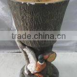 Knock-down Fiberglass Duck Wooden Flower Pots for Livingroom thumbnail-1