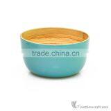 Lacquered Bamboo Salad Bowl, Spun Bamboo Bowls Safe for Health thumbnail-1