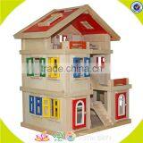 Wholesale Beautiful Wooden Dollhouse Sets Toy Lovely Baby Wooden Dollhouse Toy Popular Wooden Dollhouse Toy W06A042 thumbnail-5