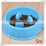 Manufacturer PP plastic pet animal bowl dog slow feed bowl keep off choke for sale