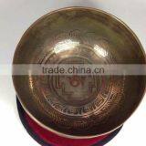 High Quality Tibetan Mantra With Symbol Carving 7 Metal Handmade Singing Bowl thumbnail-3