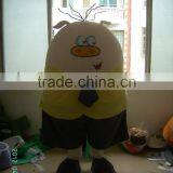 Advertising Adult Wearing Polyfoam Cute Cartoon Yellow Gentleman Flat Pig Mascot Costume thumbnail-1