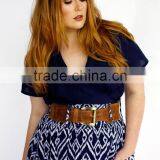 Plus Size Geometrical Printed Skirt thumbnail-2