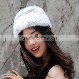 CX-E-29A Girls Fashion Knitted Mink Real Fur Elastic Headbands thumbnail-6