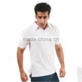 Fashion Men's Bulk White Plain Stand Neck T-shirt Shirt for Men Polo thumbnail-3