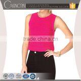 Pink Tank Top Acrylic Sleeveless Ladies Vest for Summer thumbnail-1
