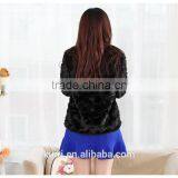Super Quality Low Price Short Faux Rabbit Fur Coat Pure Printed Lady Fake Fur Short Jackets thumbnail-2