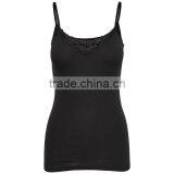 White Black Camisoles for Women Narrow Shoulder Straps Slim Lace Tank Tops thumbnail-5