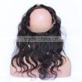 Virgin Human Hair Lace Closure Ear To Ear Elastic 360 Lace Band Frontal Closure With Baby Hair Bleached Knots thumbnail-5