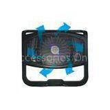 Foldable 14 Inch Notebook Cooling Pad / Black Plastic Laptop Cooler With Single Fan