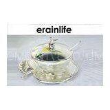 Kitchen Salt Containers Silver Zinc With Tea Mats Apple Shaped