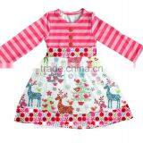 Printed With a Beautiful Pattern With the Girl's Dream of the Same Beautiful and Generous Cotton Princess Christmas Dress thumbnail-5