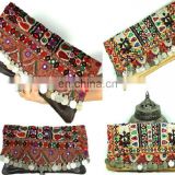 Vintage Fabric Gypsy Leather Clutch Handmade Banjara Clutch