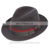 Fashion Classical Dark Grey Merino Wool Felt Hat Bodies Trilby Hat thumbnail-2