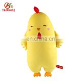 Personalized funny yellow chicken animal shaped plush body pillow
