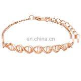 2017 New Sales Cheap Rose Gold DNA Shaped Bracelet Models for Bridesmaid Gift
