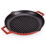 Cast Iron Cookware /Enamel Cast Iron Round Non-stick Grill Griddle Cooking Pan thumbnail-1
