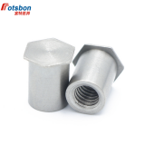 BSOS-032-6/8/10/12/14/16/18/20/22/24/26/28/30/32/34 Hex Rivet Blind Hole Threaded Standoffs Self Clinching Feigned Crimped Standoff Server Cabinet Sheet Metal Spacer PEM Standard thumbnail-2