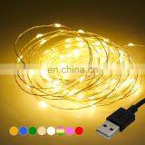 LED String Lights 10M USB Waterproof Copper Wire Fairy Twinkle Lights For Christmas Holiday Decoration thumbnail-6