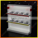 Wood Shoe Display Stand With 2 Shelves thumbnail-1