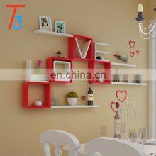 Rustic Home Decor Display Wood Wall Hanging Shelf Floating Shelves Swing thumbnail-4