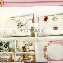 High-grade Korean Style Multi-functional Large Capacity Cosmetics Box Portable PU Jewelry Storage Box thumbnail-3