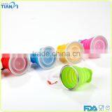 2015 Newest Promotional FDA/LFGB Standard Foldable Drinkware Collapsible Silicone Cup thumbnail-3
