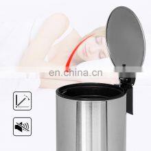 Горячая продажа тонкокрышных нержавеющих стальных мусорных ведер на 3 л, 5 л и 12 л с педальным приводом и мягким закрытием thumbnail-4